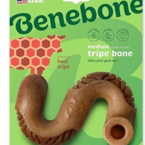 اسباب بازی جویدنی استخوان روده گاو برای جویدنی‌های تهاجمی سایز متوسط برند benebone